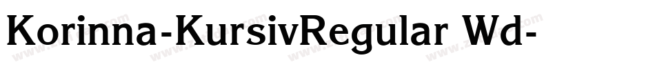 Korinna-KursivRegular Wd字体转换